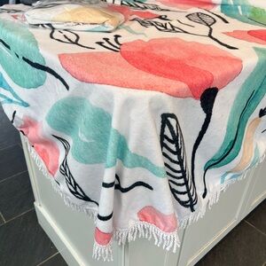 Spring & Summer tablecloth or towel. Circle is 5.5’ across.